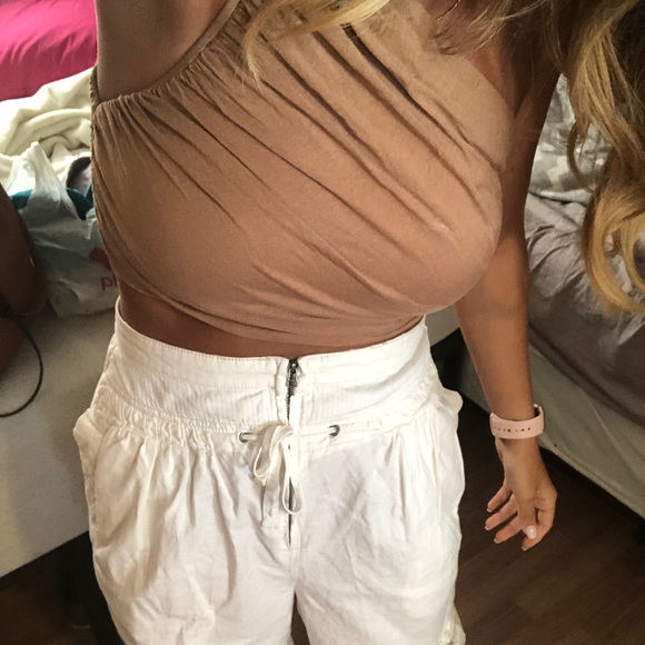 Free People Tops - black free people one shoulder crop